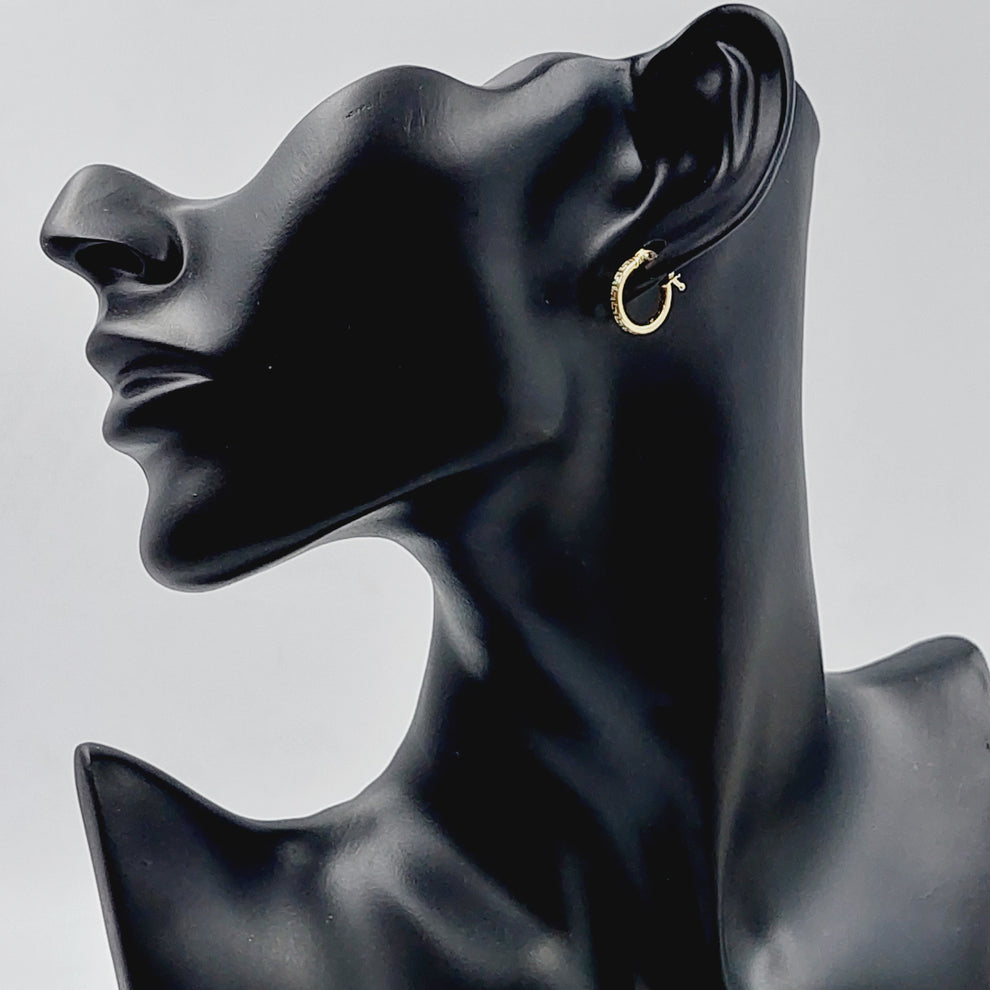 18K Gold Hoop Earrings by Saeed Jewelry - Image 2