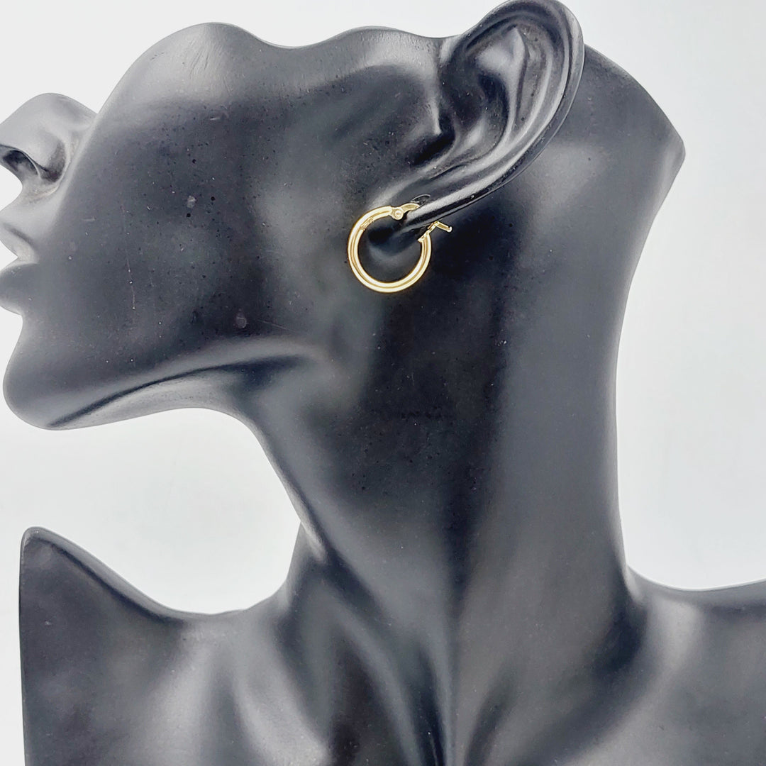 18K Gold Hoop Earrings by Saeed Jewelry - Image 3