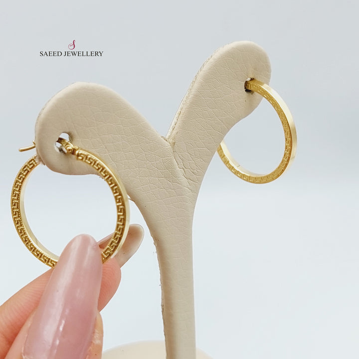 18K Gold Hoop Earrings by Saeed Jewelry - Image 1