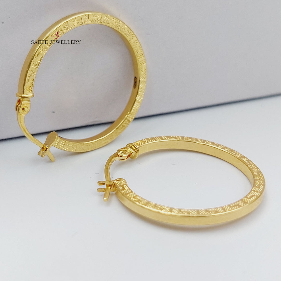 18K Gold Hoop Earrings by Saeed Jewelry - Image 3