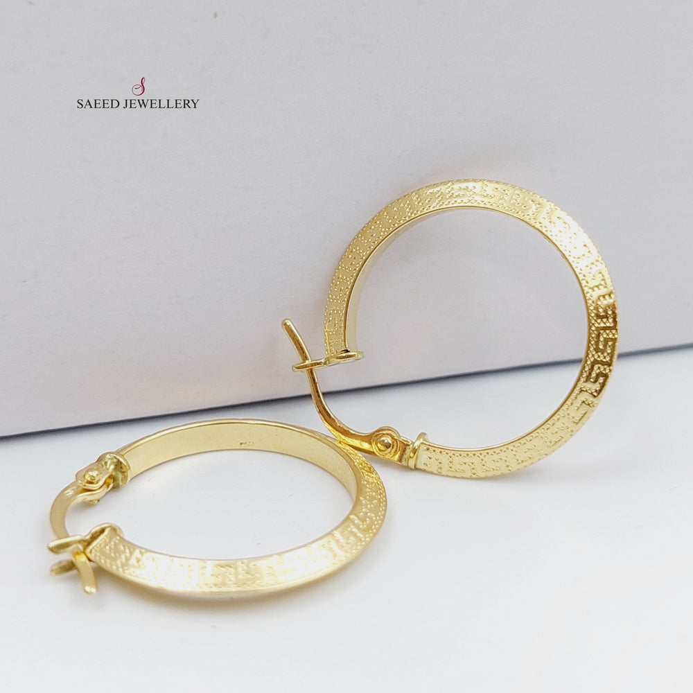 18K Gold Hoop Earrings by Saeed Jewelry - Image 2