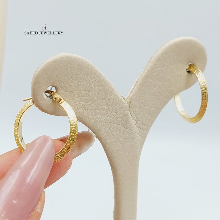 18K Gold Hoop Earrings by Saeed Jewelry - Image 3