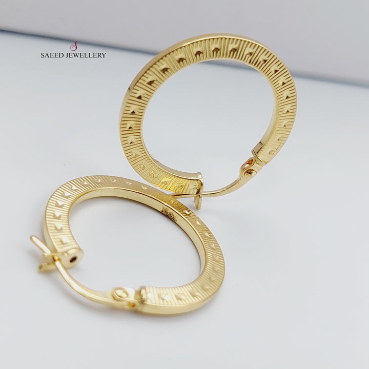 18K Gold Hoop Earrings by Saeed Jewelry - Image 2