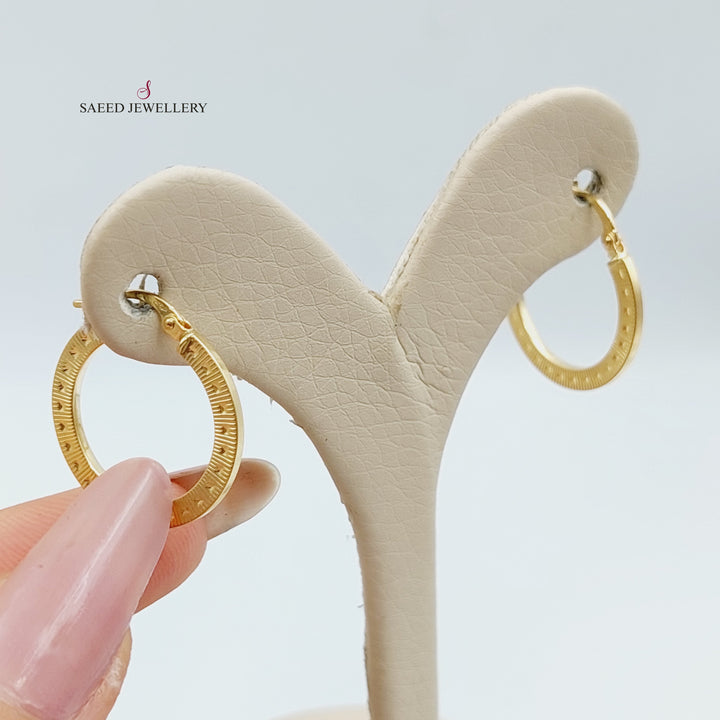 18K Gold Hoop Earrings by Saeed Jewelry - Image 3