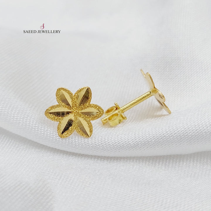 18K Gold Screw Earring by Saeed Jewelry - Image 4