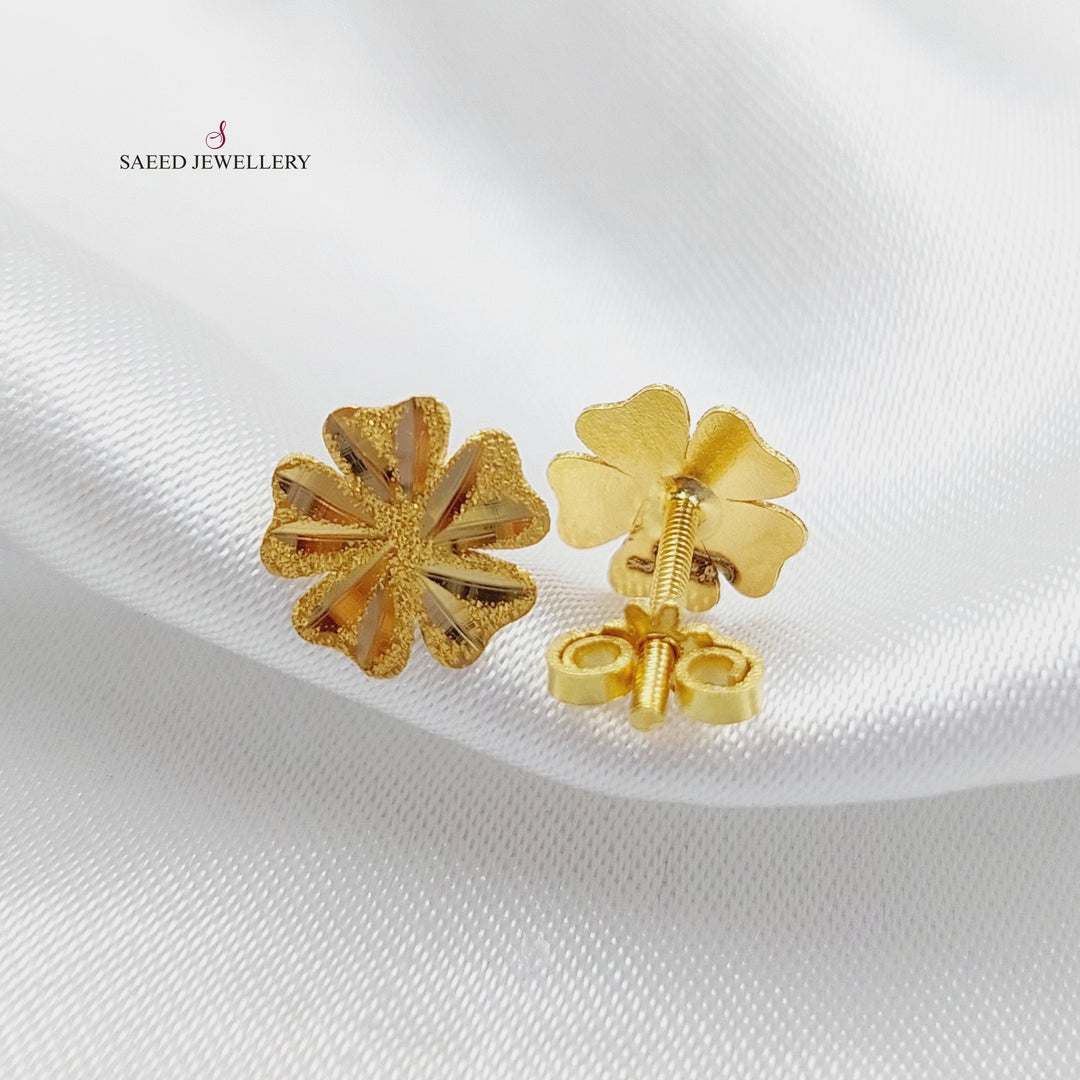 18K Gold Screw Earring by Saeed Jewelry - Image 5