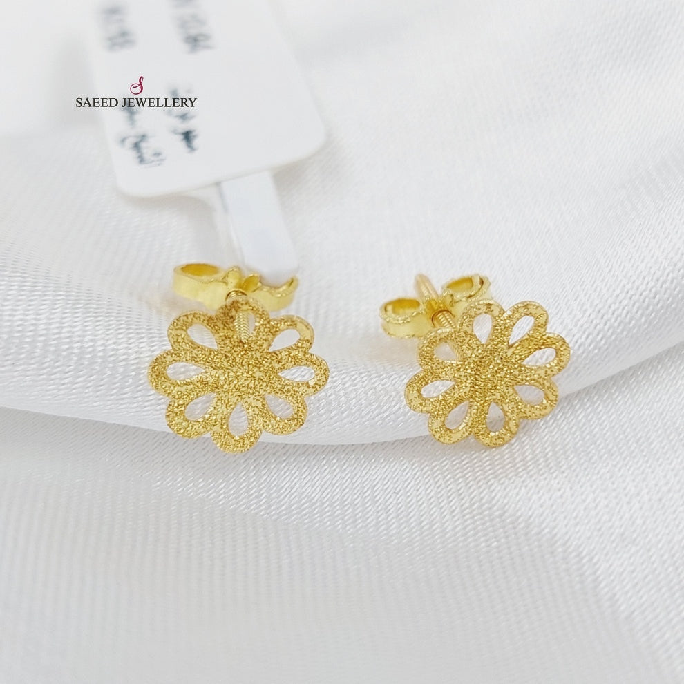 18K Gold Screw Earring by Saeed Jewelry - Image 3