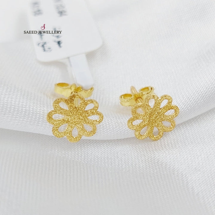 18K Gold Screw Earring by Saeed Jewelry - Image 3