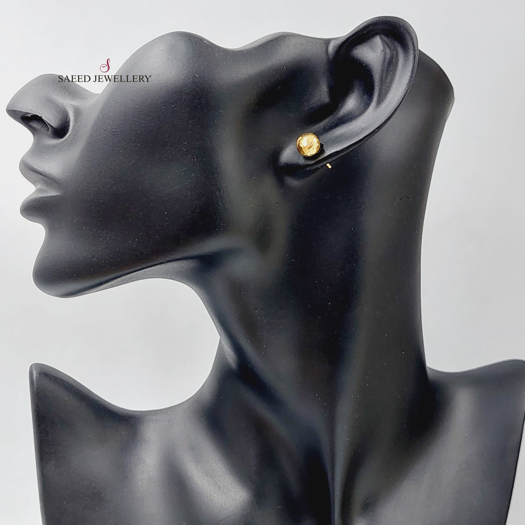 18K Gold Screw Earrings by Saeed Jewelry - Image 2