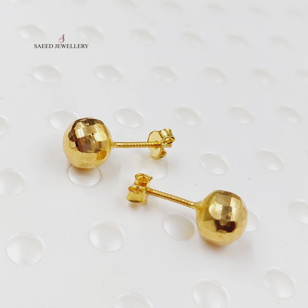 18K Gold Screw Earrings by Saeed Jewelry - Image 7