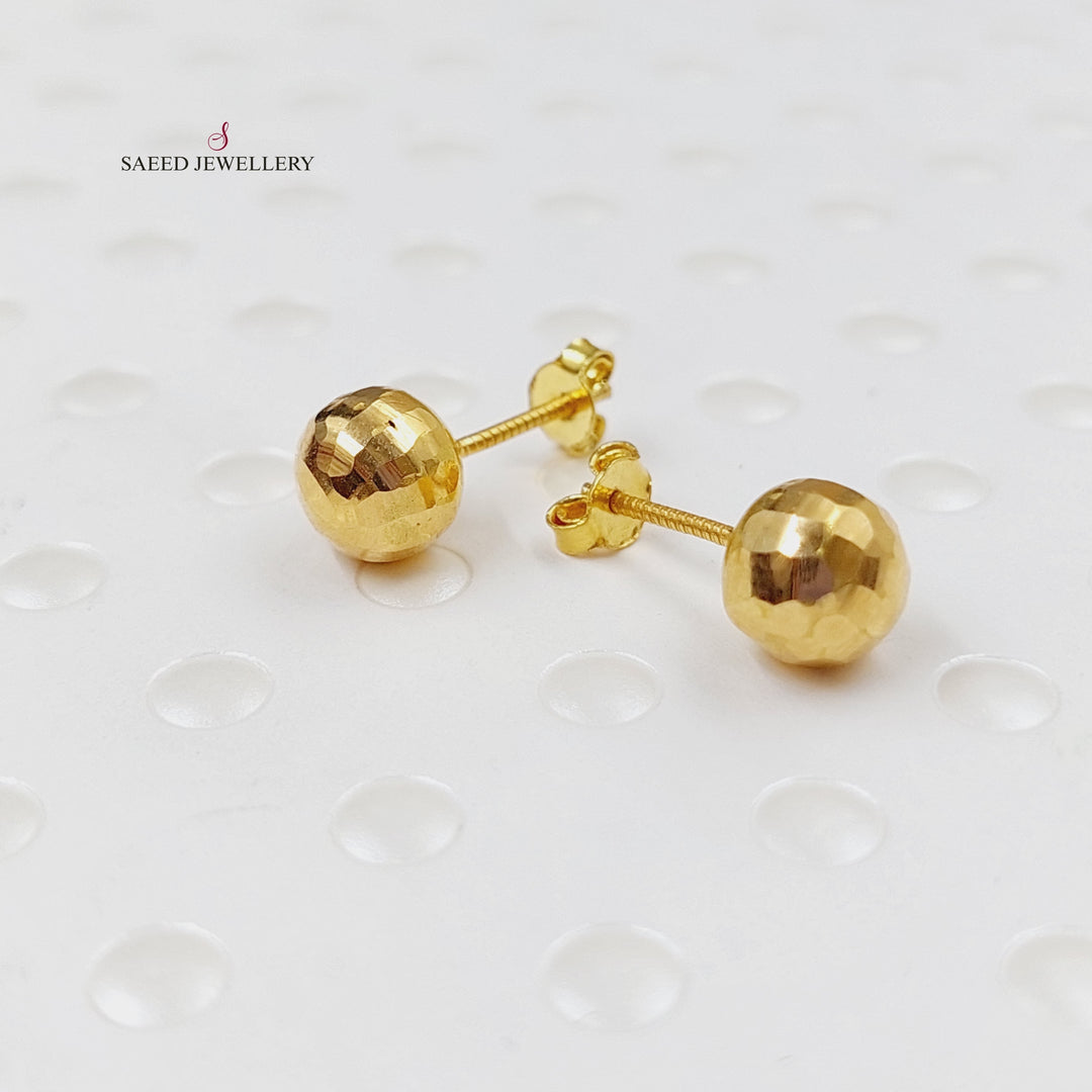 18K Gold Screw Earrings by Saeed Jewelry - Image 6