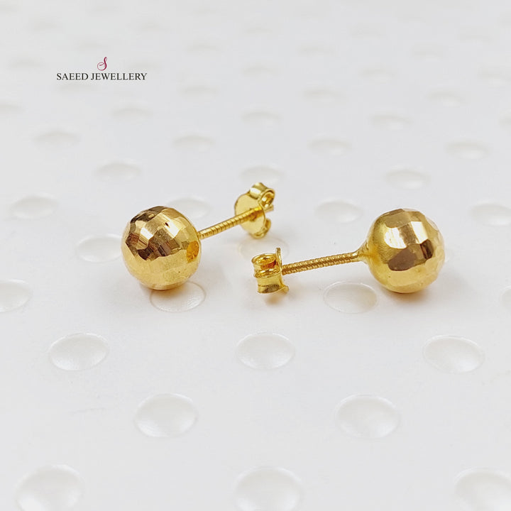 18K Gold Screw Earrings by Saeed Jewelry - Image 1