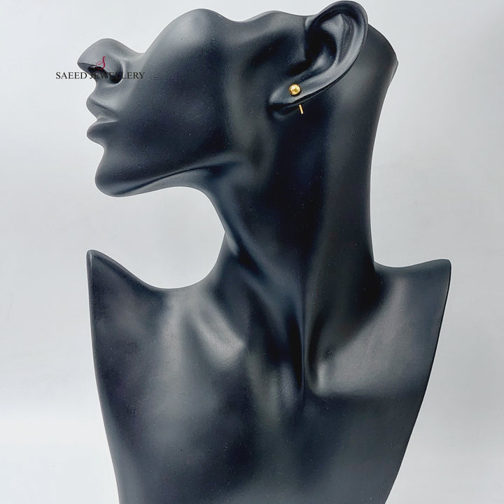 18K Screw Earrings Made of 18K Yellow Gold by Saeed Jewelry-24438