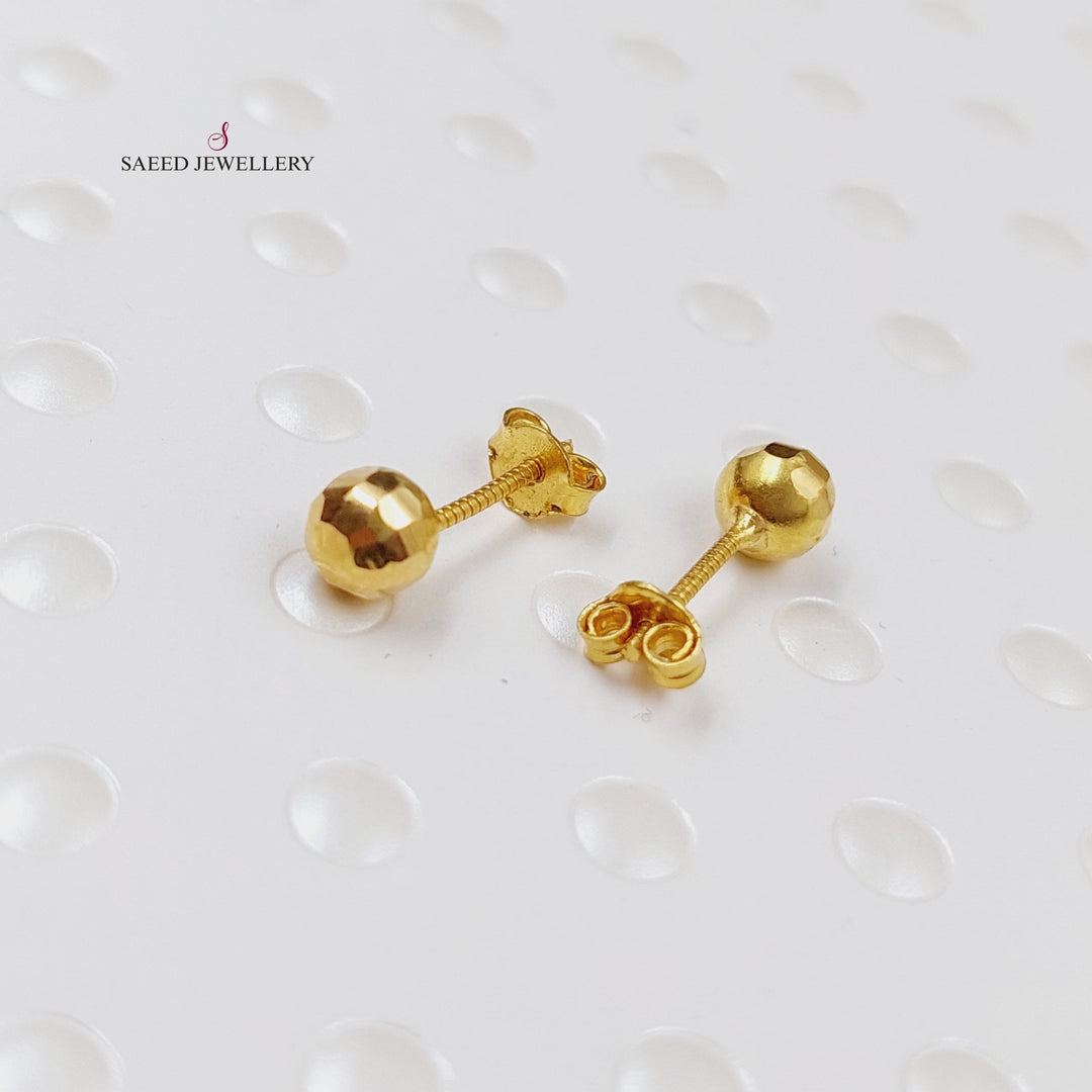 18K Gold Screw Earrings by Saeed Jewelry - Image 9