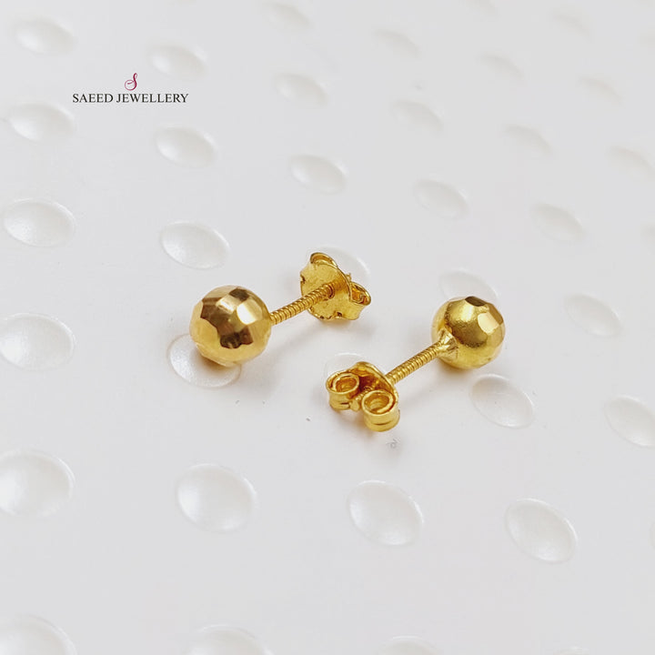 18K Gold Screw Earrings by Saeed Jewelry - Image 6