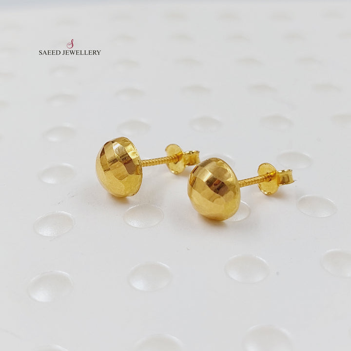 18K Gold Screw Earrings by Saeed Jewelry - Image 4