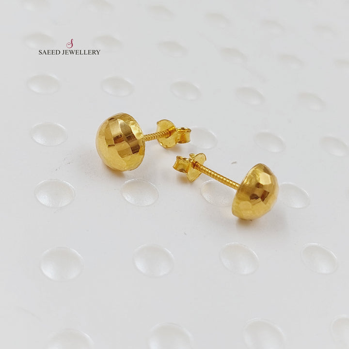 18K Gold Screw Earrings by Saeed Jewelry - Image 5