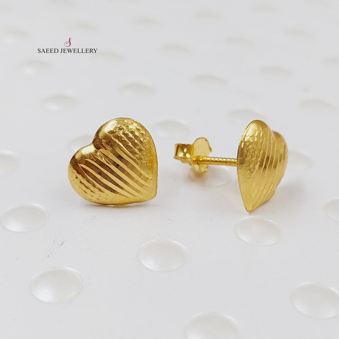 18K Gold Screw Earrings by Saeed Jewelry - Image 4