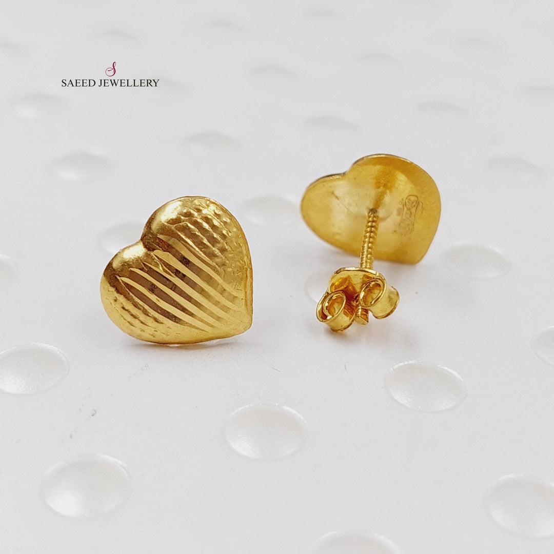 18K Gold Screw Earrings by Saeed Jewelry - Image 1