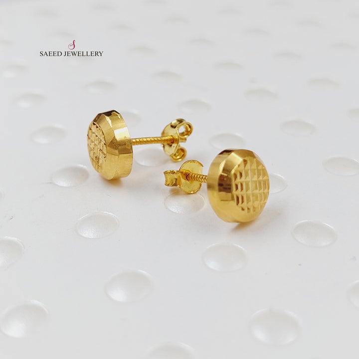 18K Gold Screw Earrings by Saeed Jewelry - Image 14