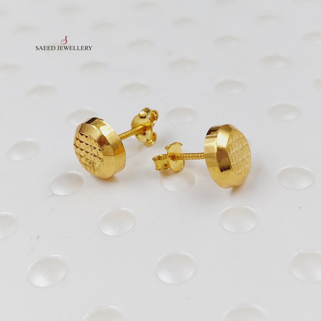 18K Gold Screw Earrings by Saeed Jewelry - Image 6