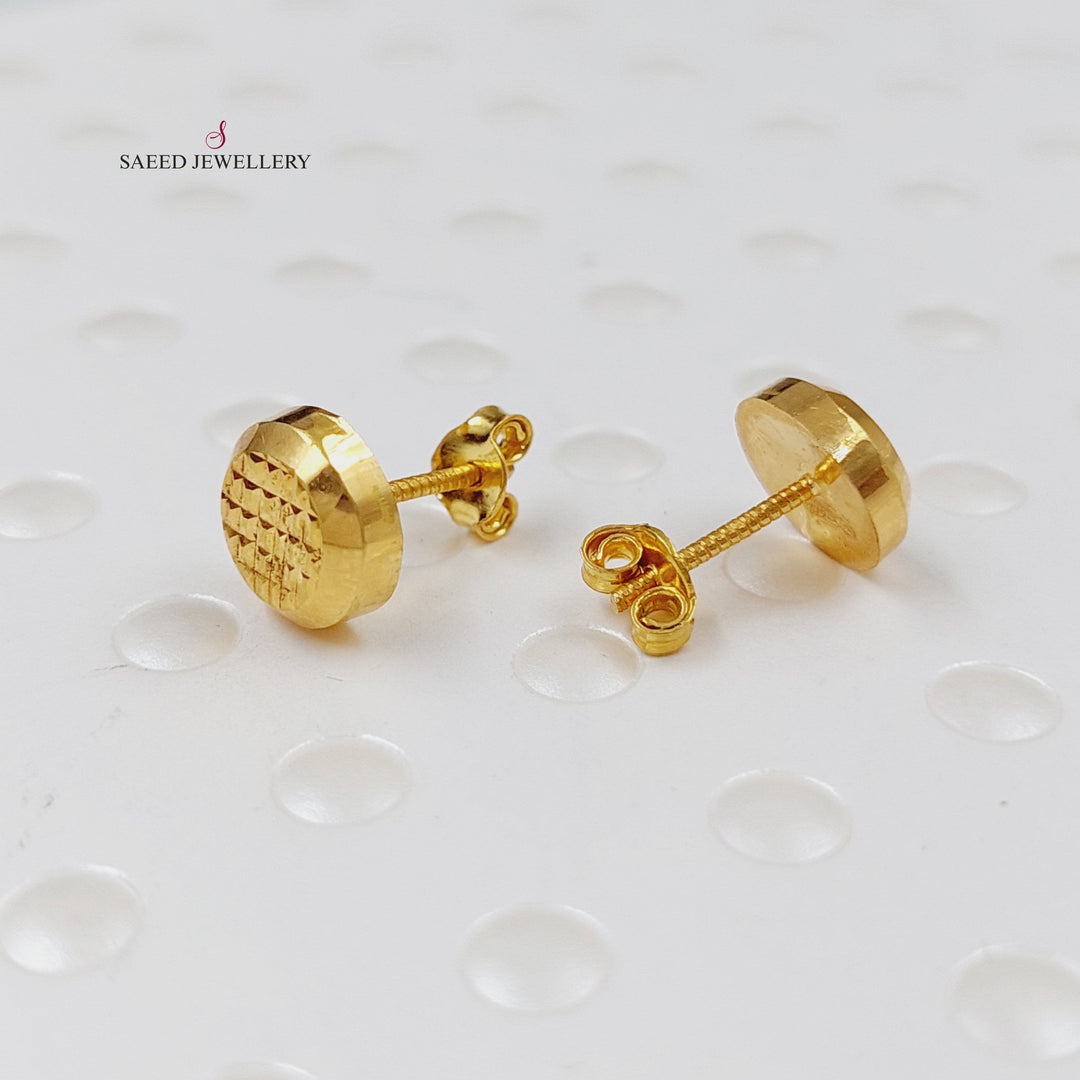 18K Gold Screw Earrings by Saeed Jewelry - Image 10