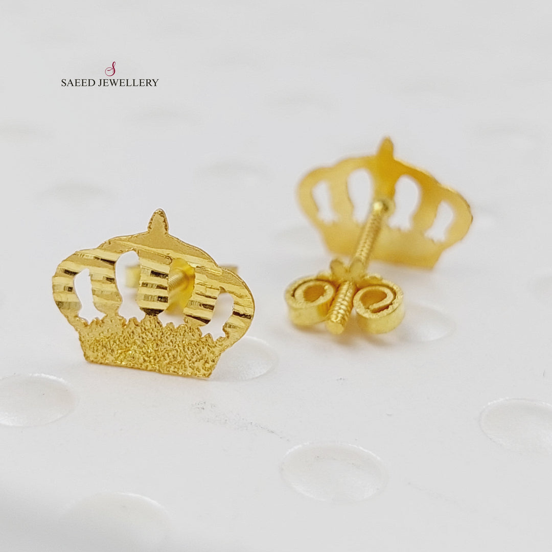 18K Gold Screw Earrings by Saeed Jewelry - Image 7