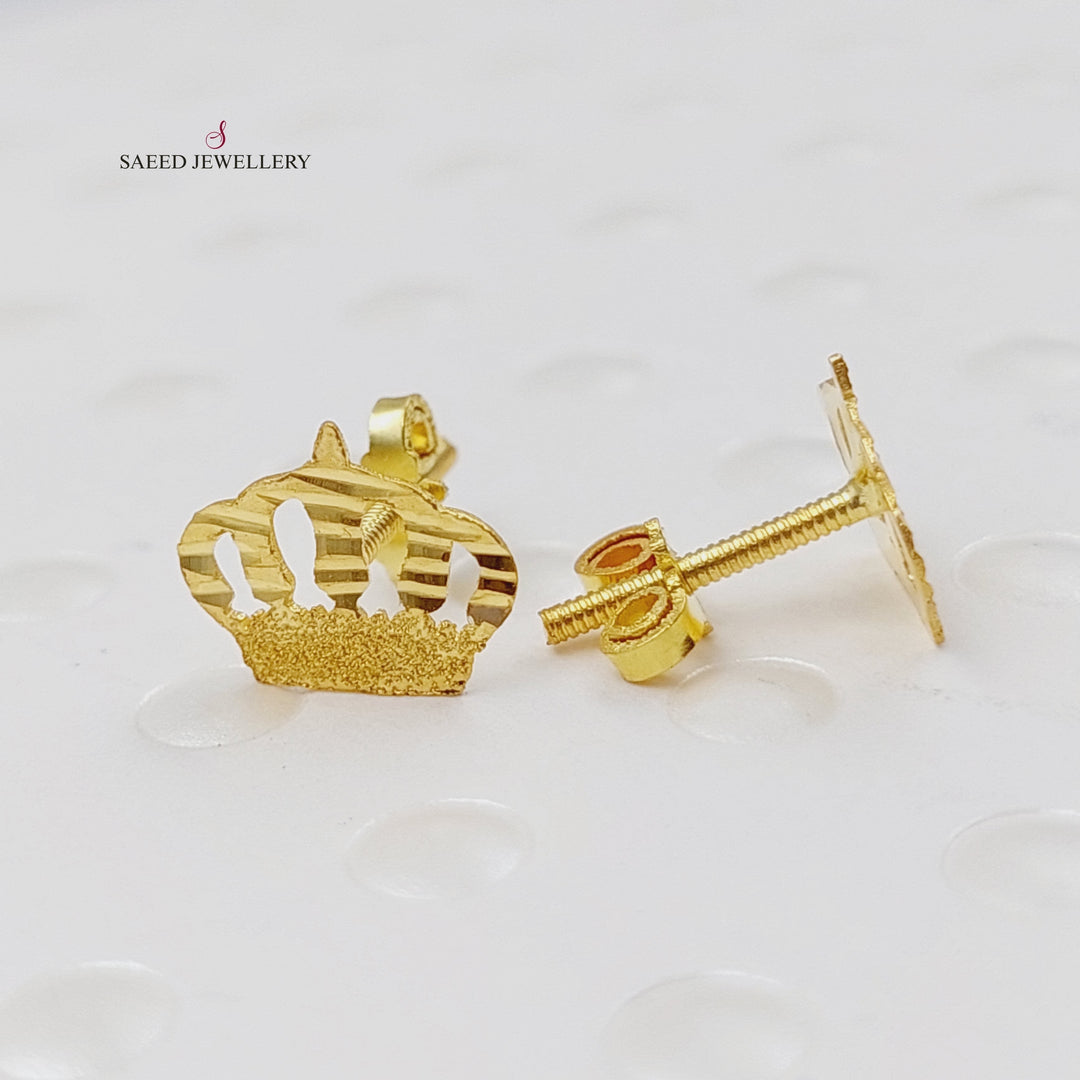 18K Gold Screw Earrings by Saeed Jewelry - Image 1