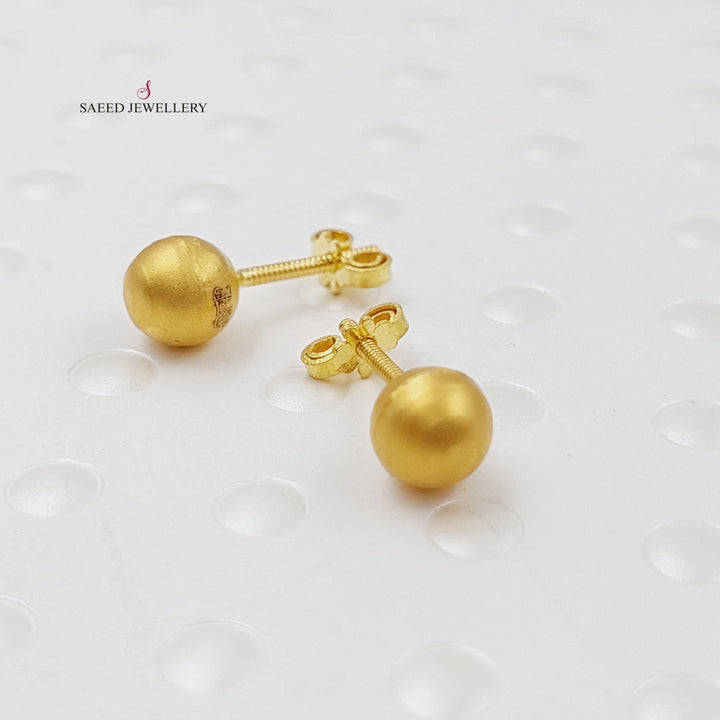 18K Gold Screw Earrings by Saeed Jewelry - Image 5