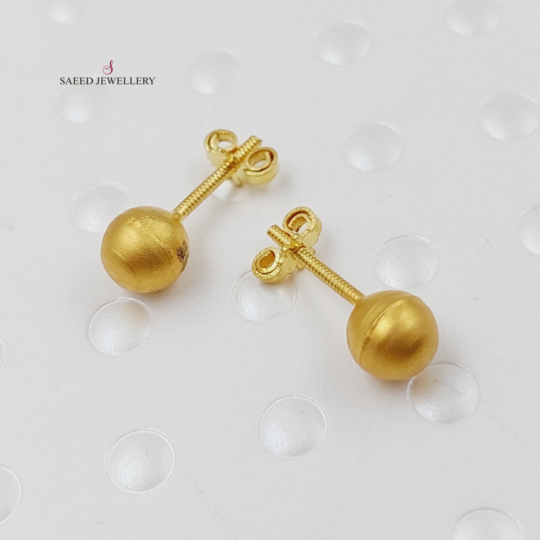 18K Gold Screw Earrings by Saeed Jewelry - Image 1