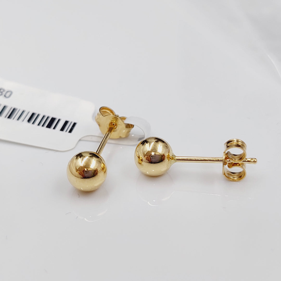 18K Screw Earrings Made of 18K Yellow Gold by Saeed Jewelry-27280