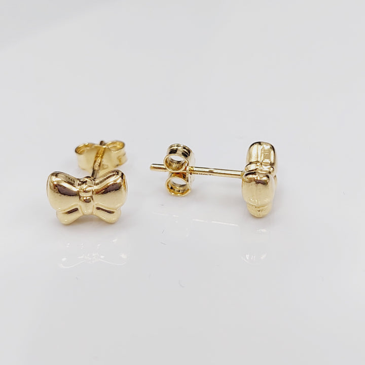 18K Gold Screw Earrings by Saeed Jewelry - Image 4