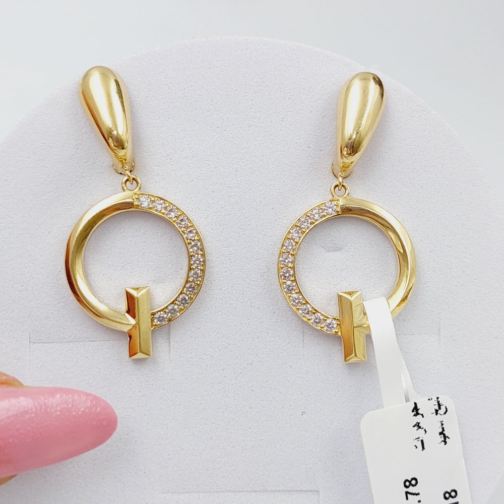 18K Gold Shankle Earrings by Saeed Jewelry - Image 2