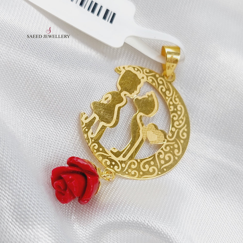 18K Gold Small Pendant by Saeed Jewelry - Image 2