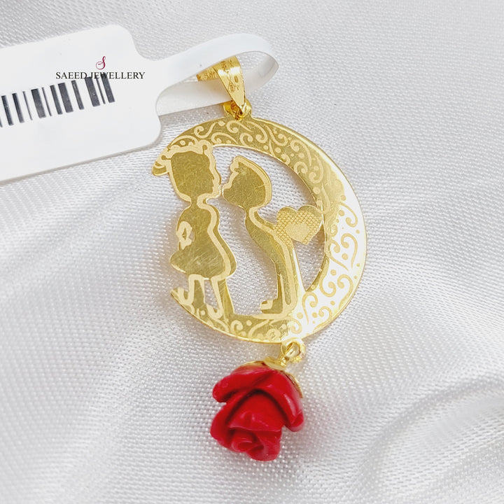 18K Gold Small Pendant by Saeed Jewelry - Image 3