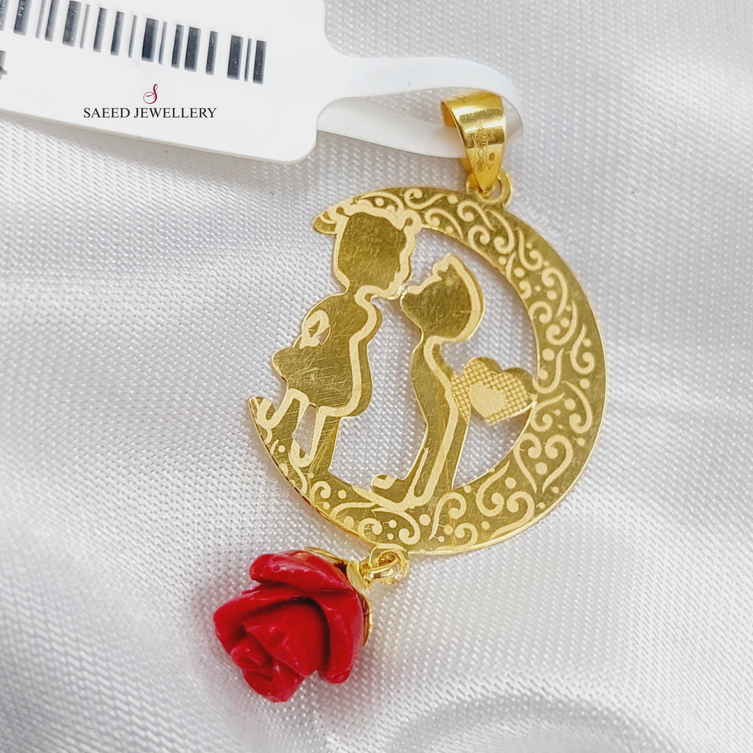 18K Small Pendant Made of 18K Yellow Gold by Saeed Jewelry-20984