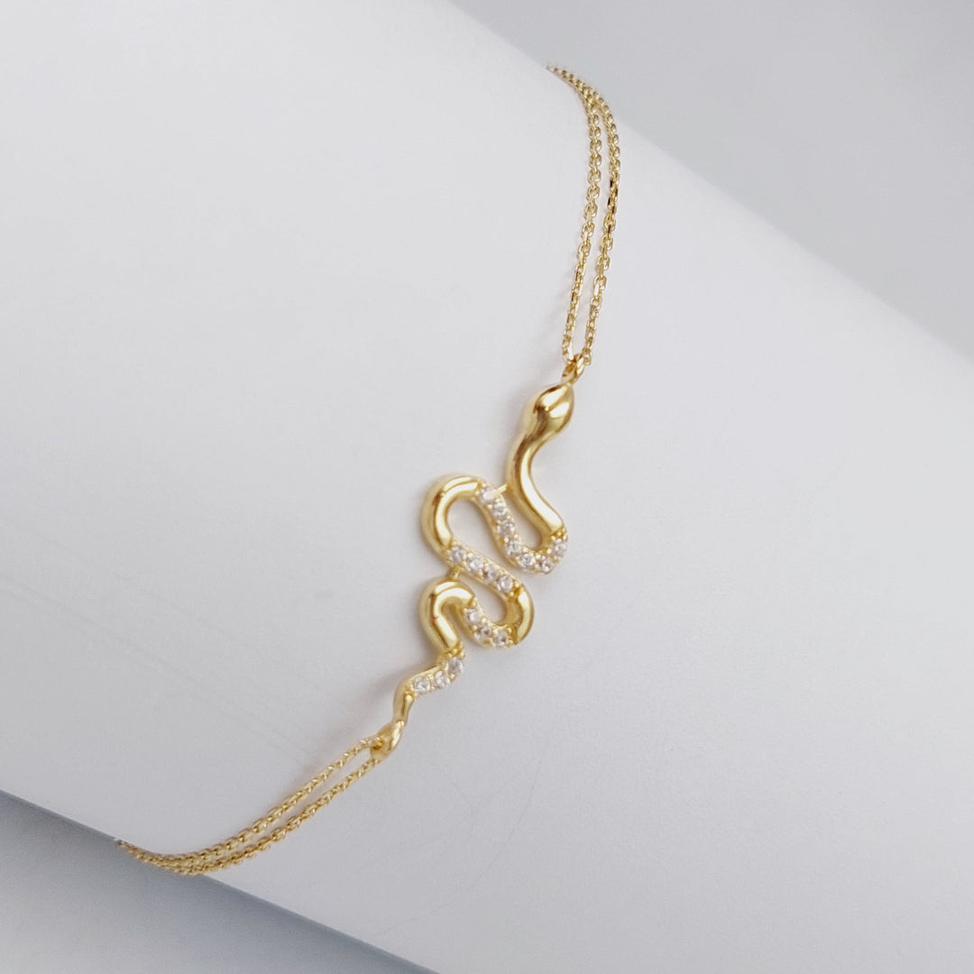 18K Gold Snake Bracelet by Saeed Jewelry - Image 3