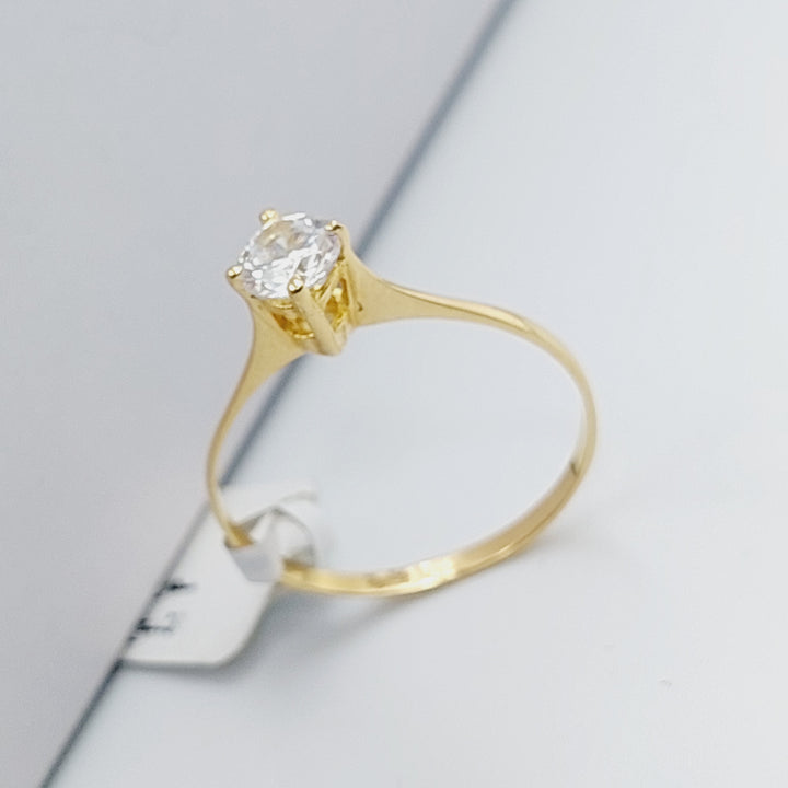 18K Gold Solitaire Engagement Ring by Saeed Jewelry - Image 3