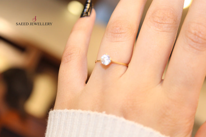 18K Gold Solitaire Engagement Ring by Saeed Jewelry - Image 6