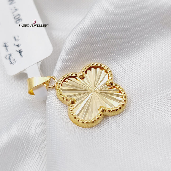 18K Gold 18K Clover Pendant by Saeed Jewelry - Image 3