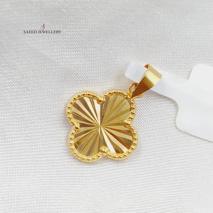 18K Gold 18K Clover Pendant by Saeed Jewelry - Image 3