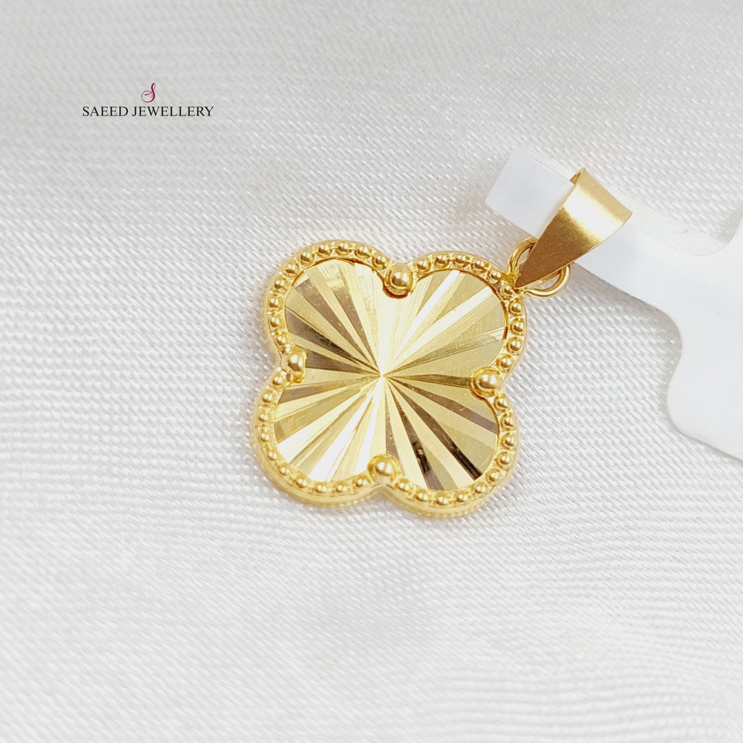 18K Gold 18K Clover Pendant by Saeed Jewelry - Image 4