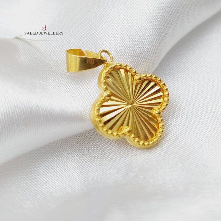 18K Gold 18K Clover Pendant by Saeed Jewelry - Image 4