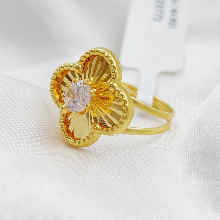 18K Gold 18K Clover Ring by Saeed Jewelry - Image 3