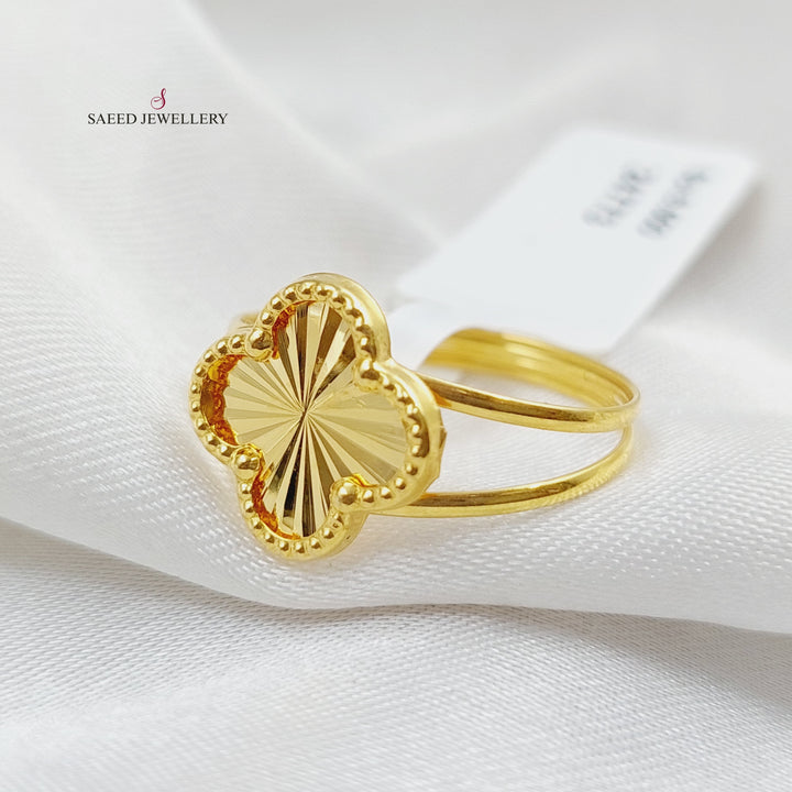 18K Gold 18K Clover Ring by Saeed Jewelry - Image 3