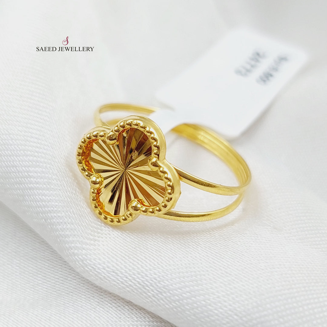 18K Gold 18K Clover Ring by Saeed Jewelry - Image 5