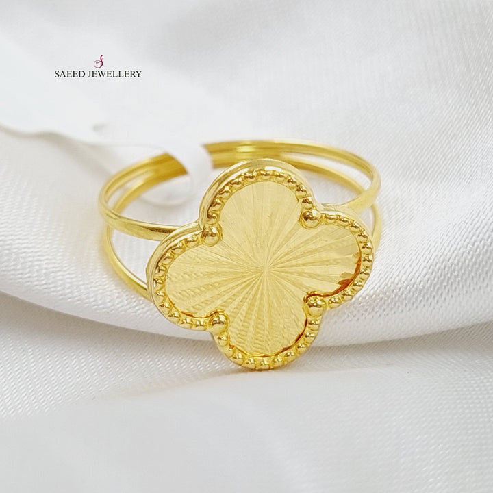 18K Gold 18K Clover Ring by Saeed Jewelry - Image 3