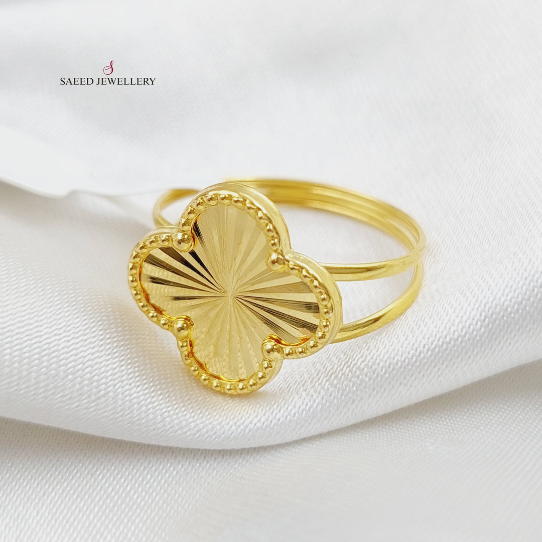 18K Gold 18K Clover Ring by Saeed Jewelry - Image 4