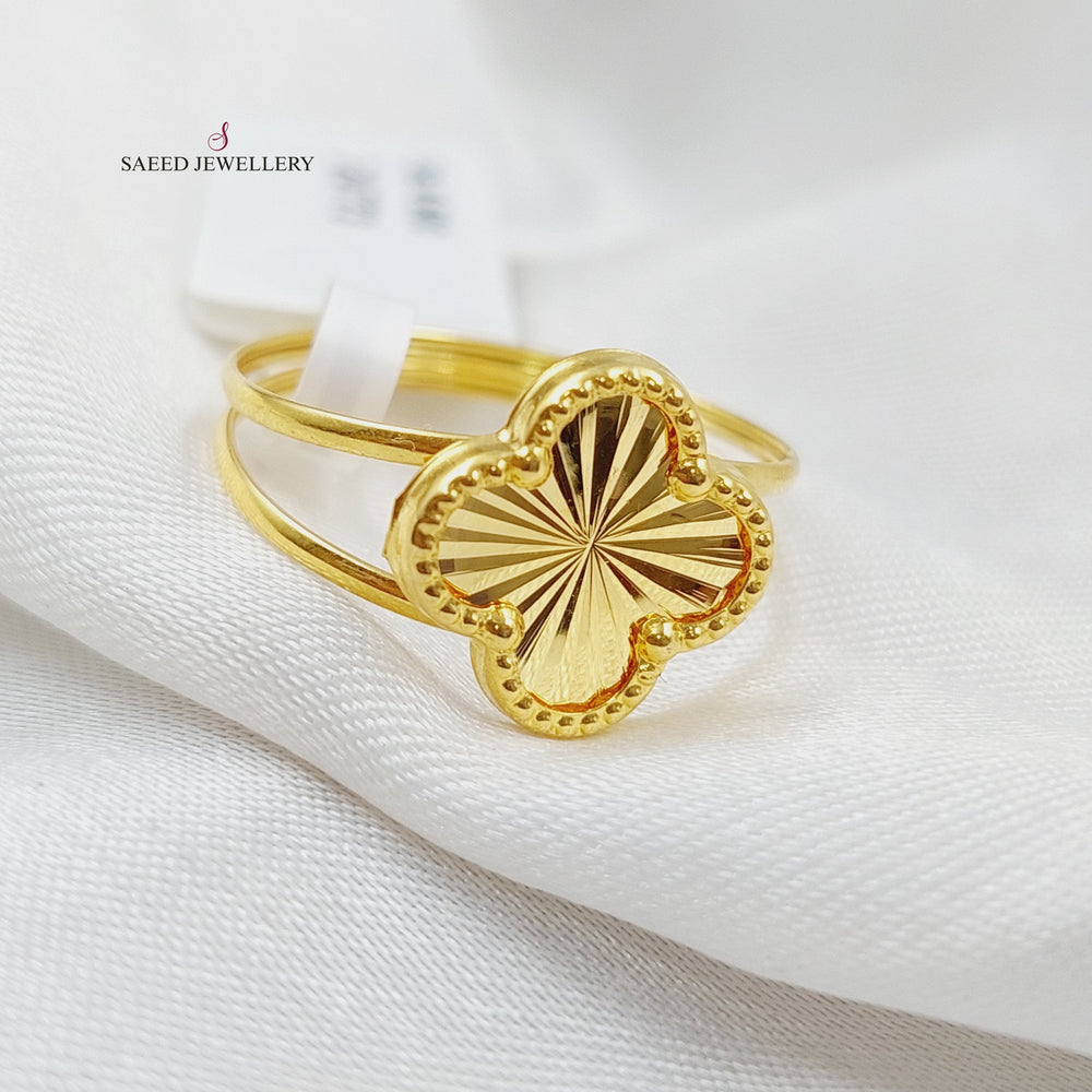 18K Gold 18K Clover Ring by Saeed Jewelry - Image 2