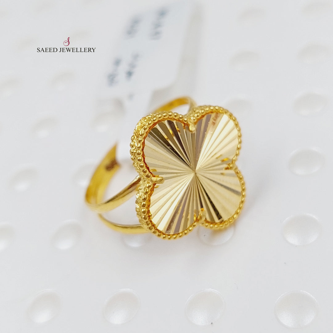 18K Gold 18K Clover Ring by Saeed Jewelry - Image 3